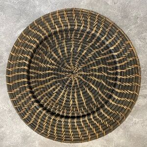 Woven Rattan Charger Plate - Brown and Tan